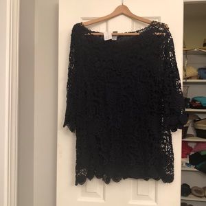 Navy 3/4 sleeve blouse